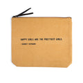Happy Girls (Audrey Hepburn) Canvas Zip Bag- Sunflower