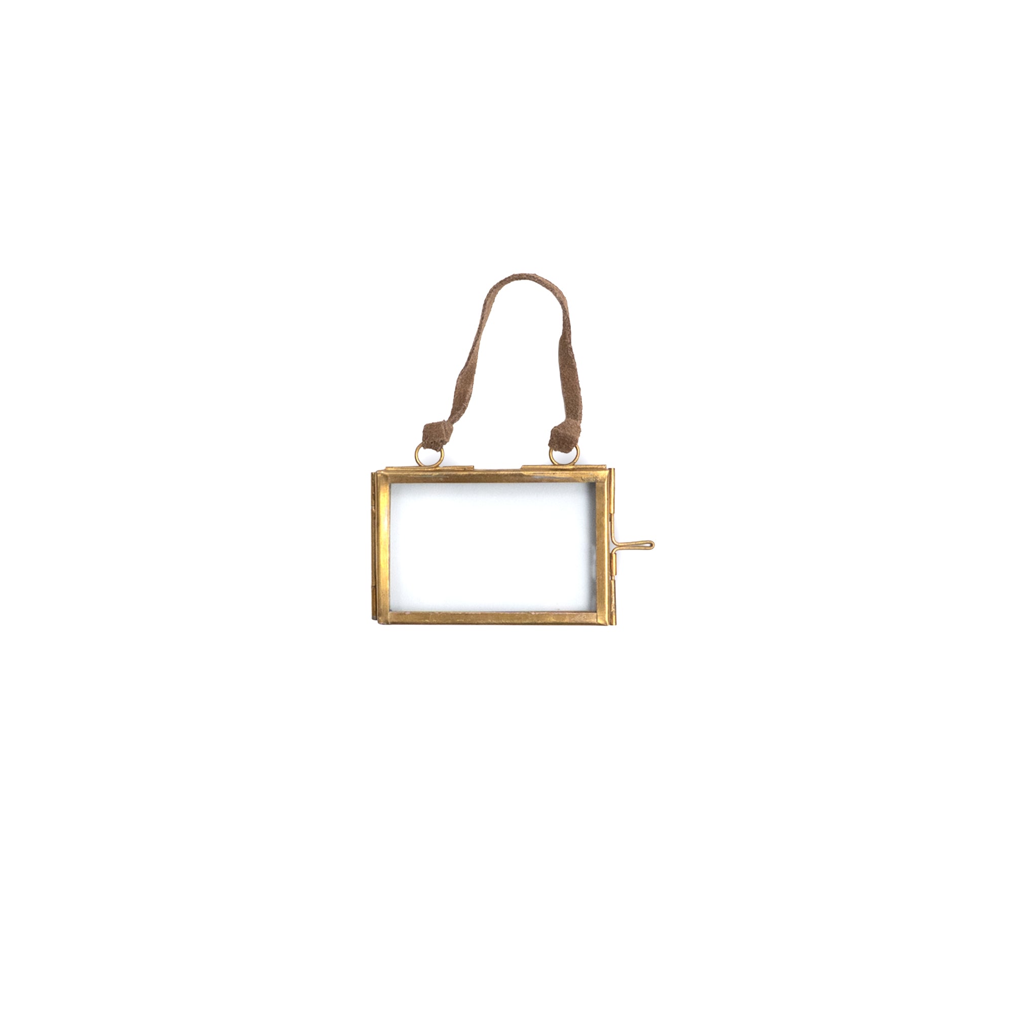 Brass Hanging Frame 2.5" X 1.5" Horizontal