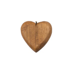 Wooden Heart Shape Magnetic Ring Box  3"