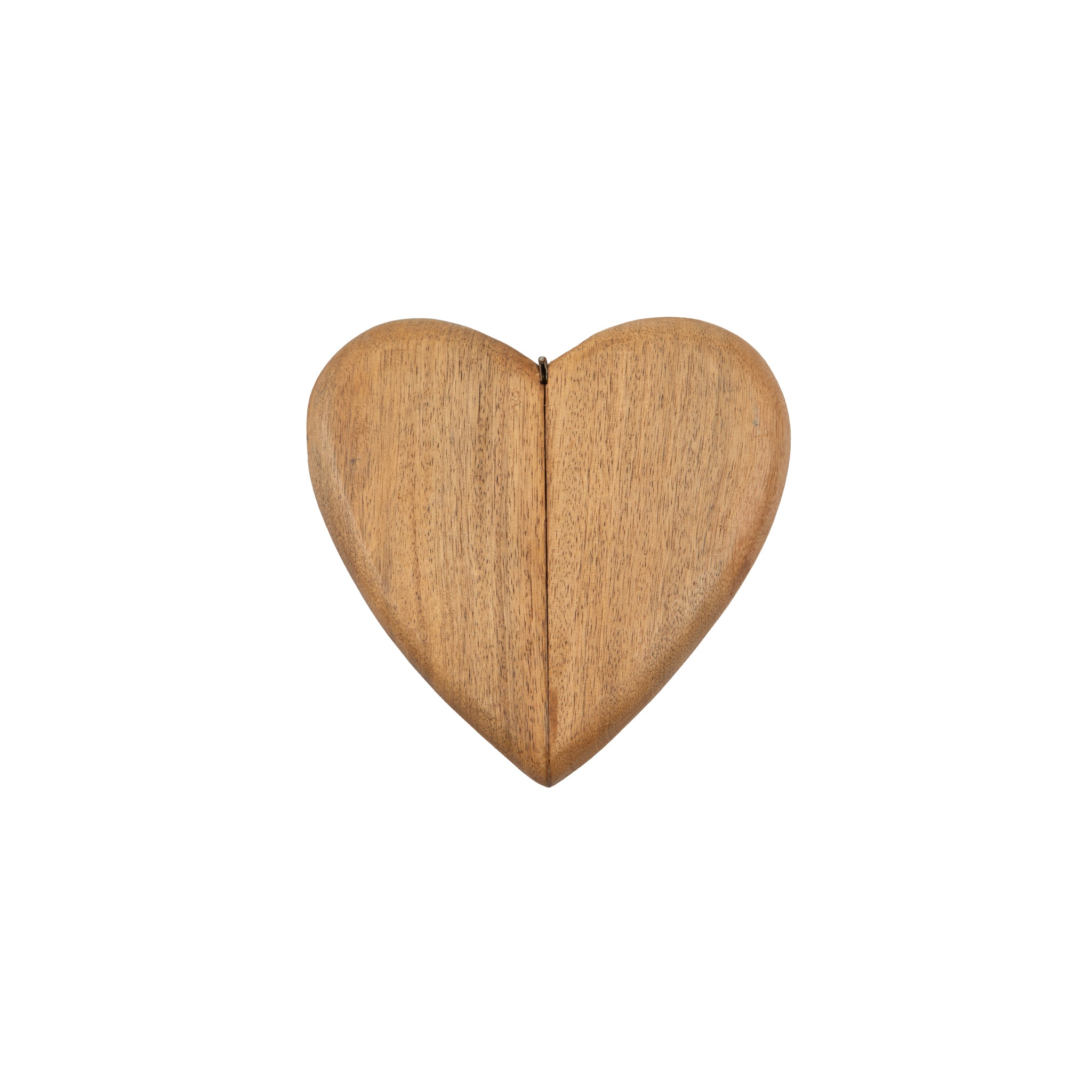 Wooden Heart Shape Magnetic Ring Box  7"