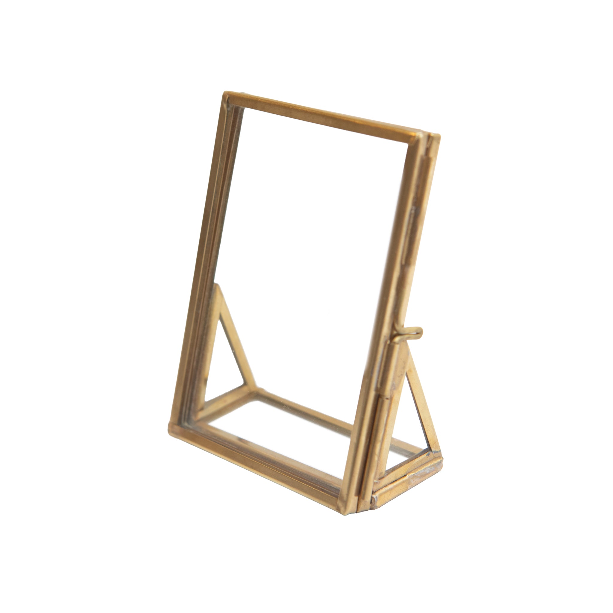 Brass Standing Frame 2.5" x 3.5" Vertical
