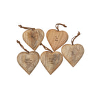 Large Engraved Wooden Hearts