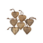 Small Engraved Wood Hearts