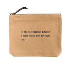Blush Canvas Zip Bag