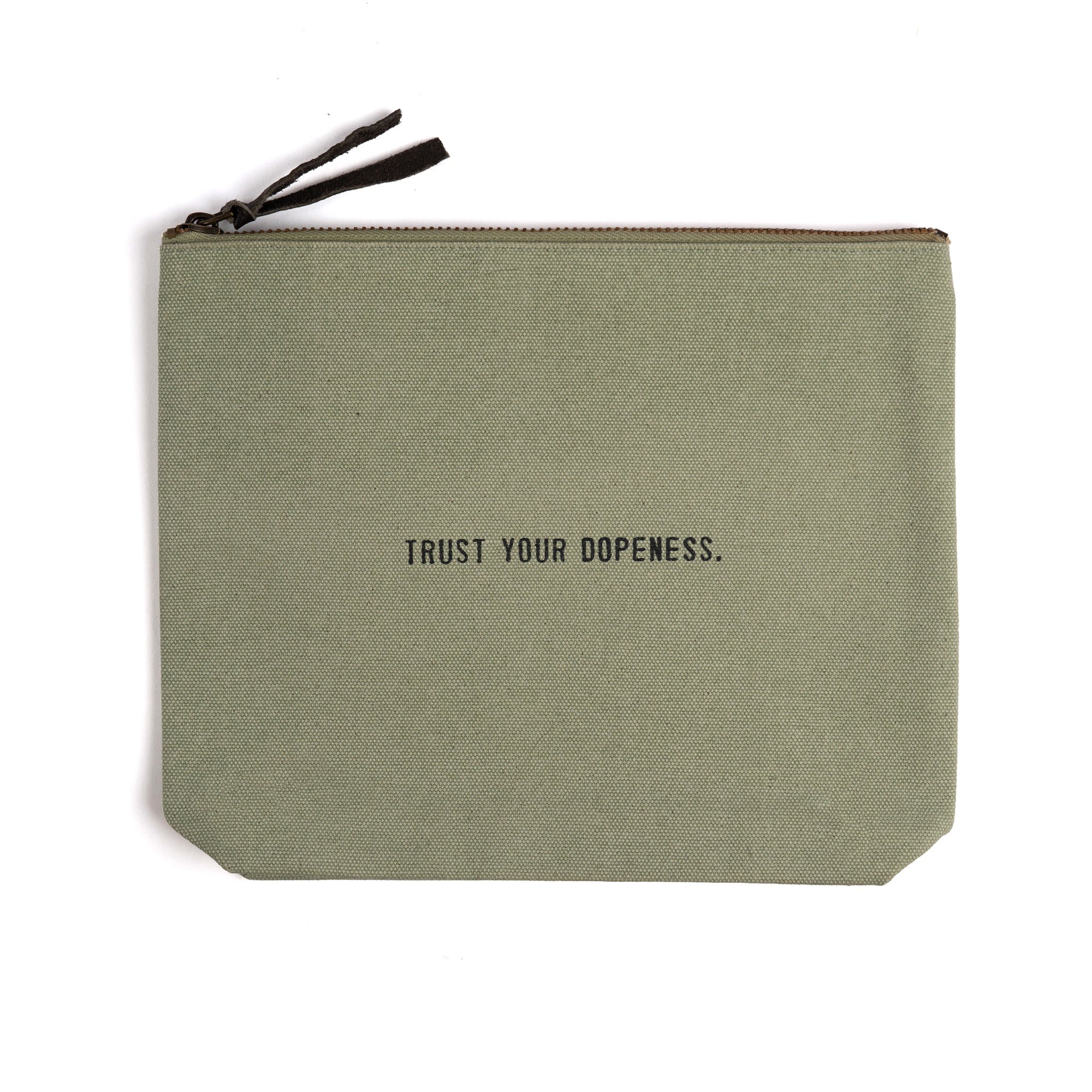 Canvas Zip Bag - Mint