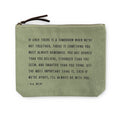 A.A. Milne Canvas Zip Bag- Mint