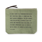 Mint Canvas Zip Bag
