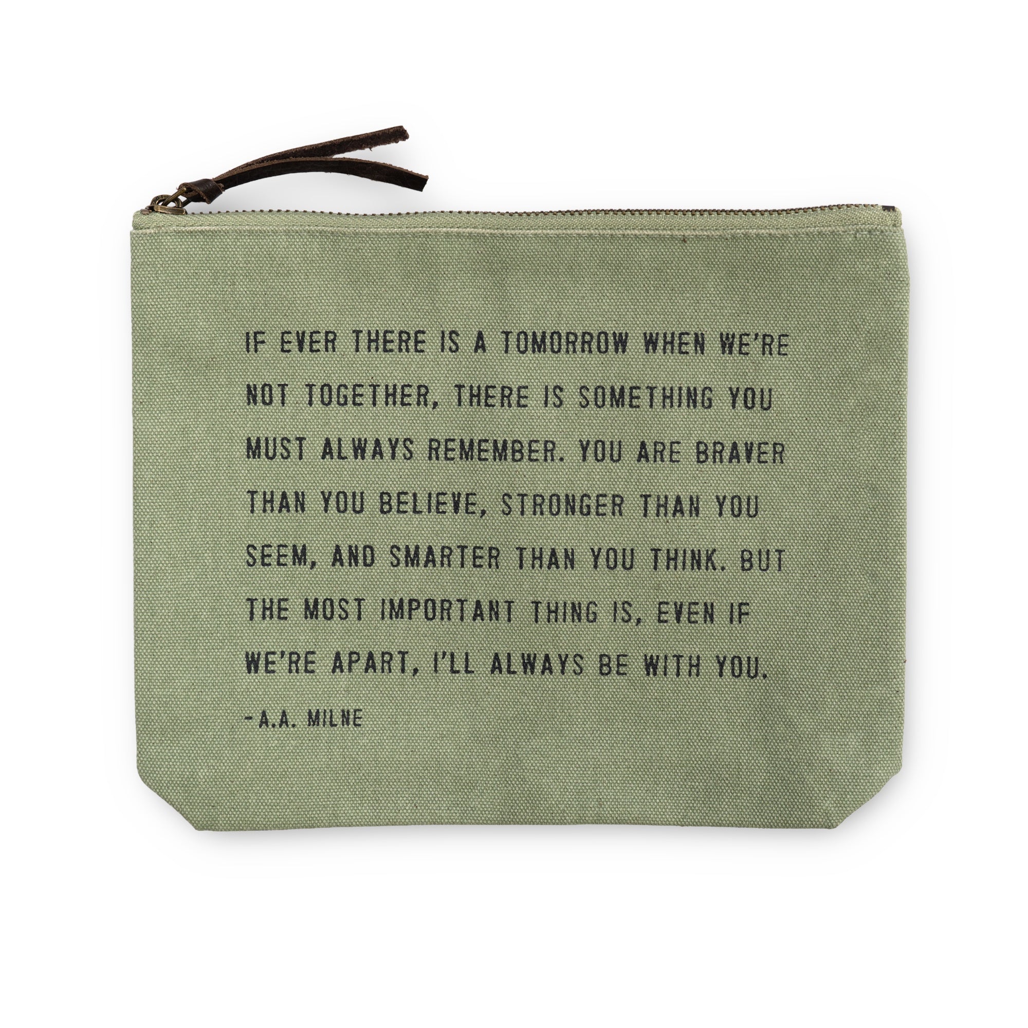 Canvas Zip Bag - Mint