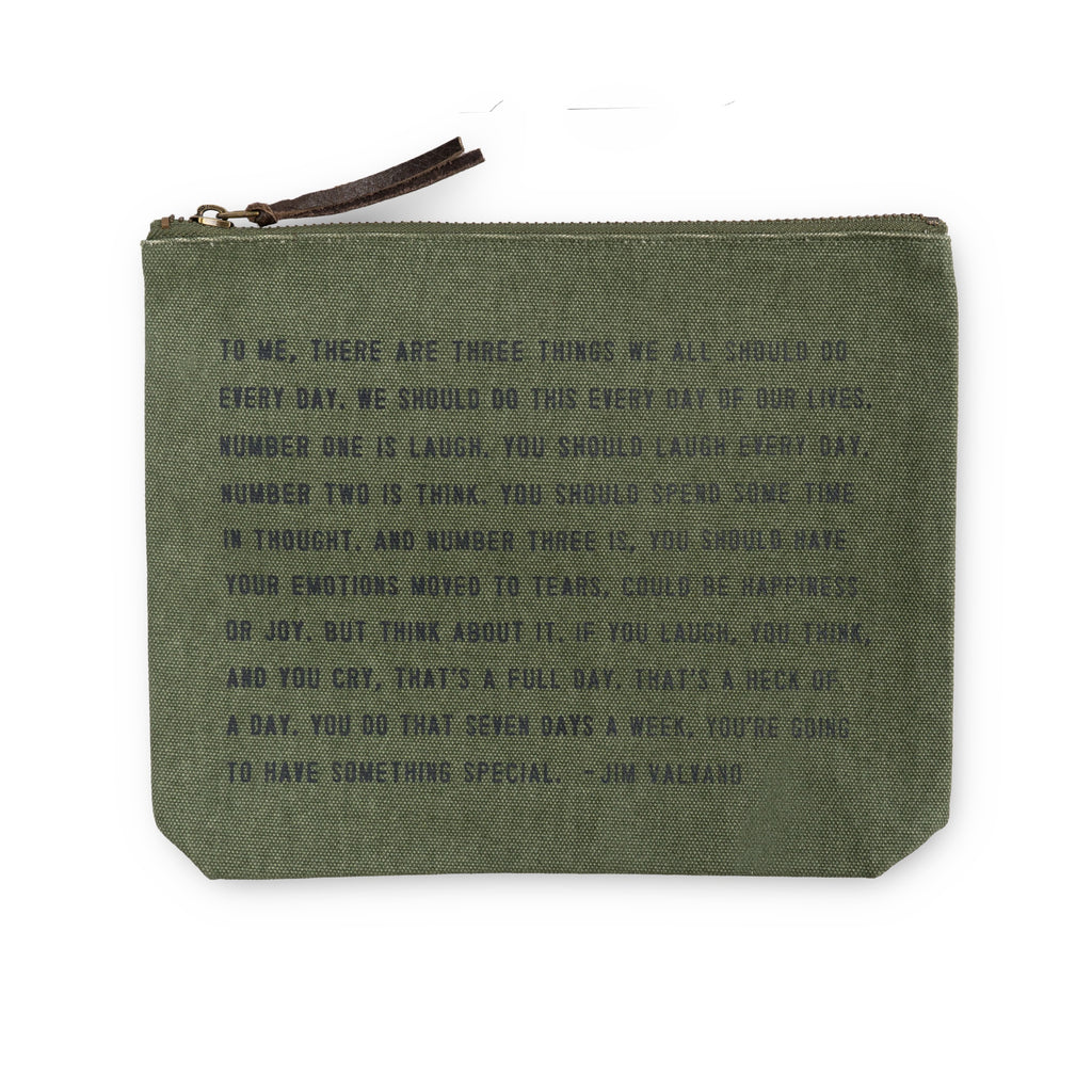 Jim Valvano Canvas Zip Bag- Rosemary