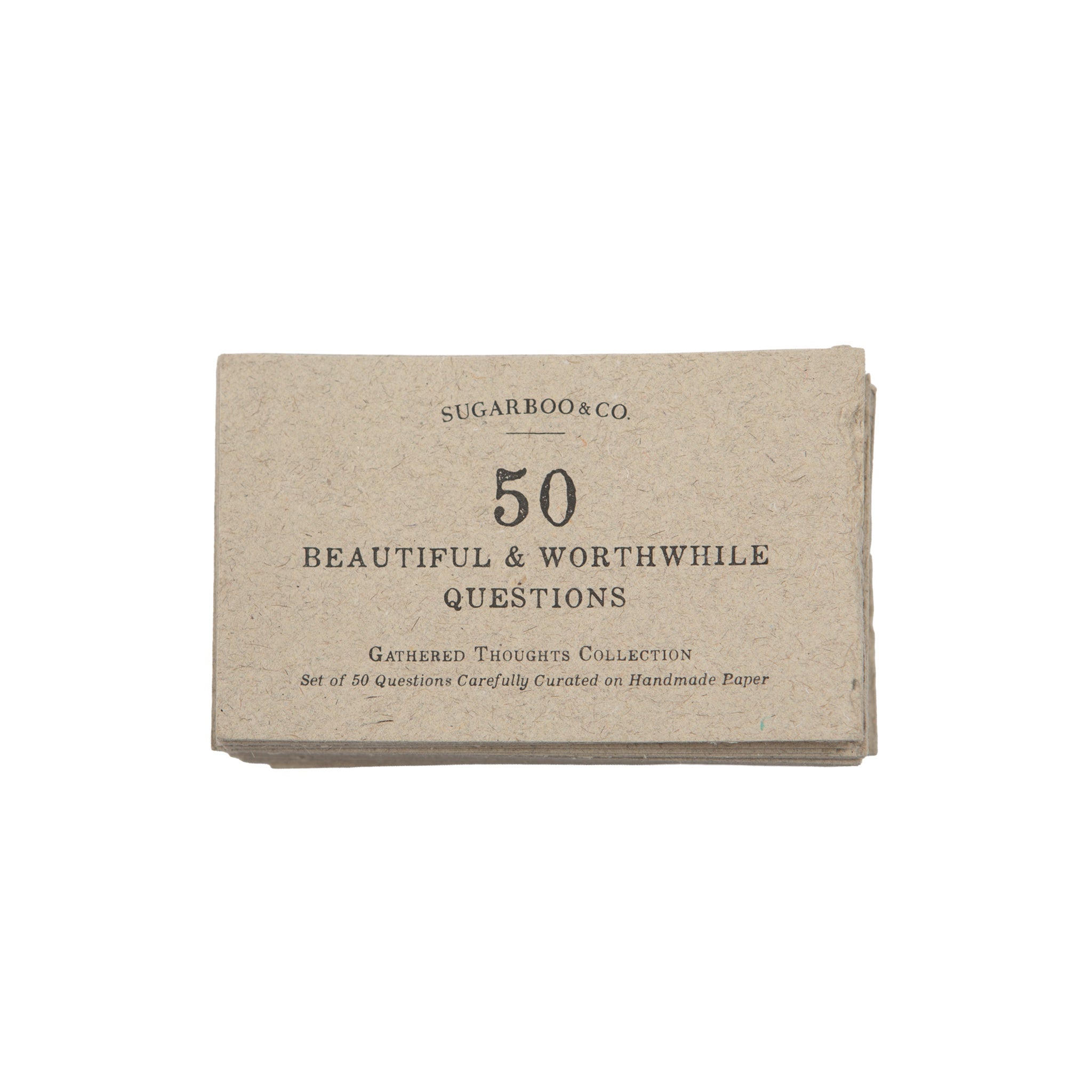 50 Gathered Thoughts- Beautiful And Worthwhile Questions on Handmade Paper