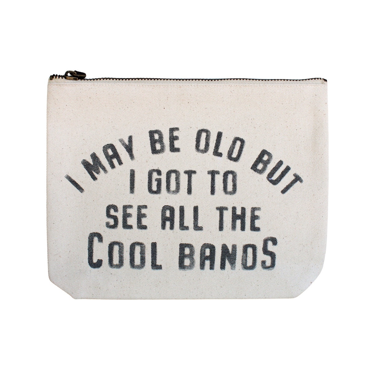Cool Bands Canvas Zip Bag - Cream