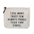 Love Many Canvas Zip Bag - Cream