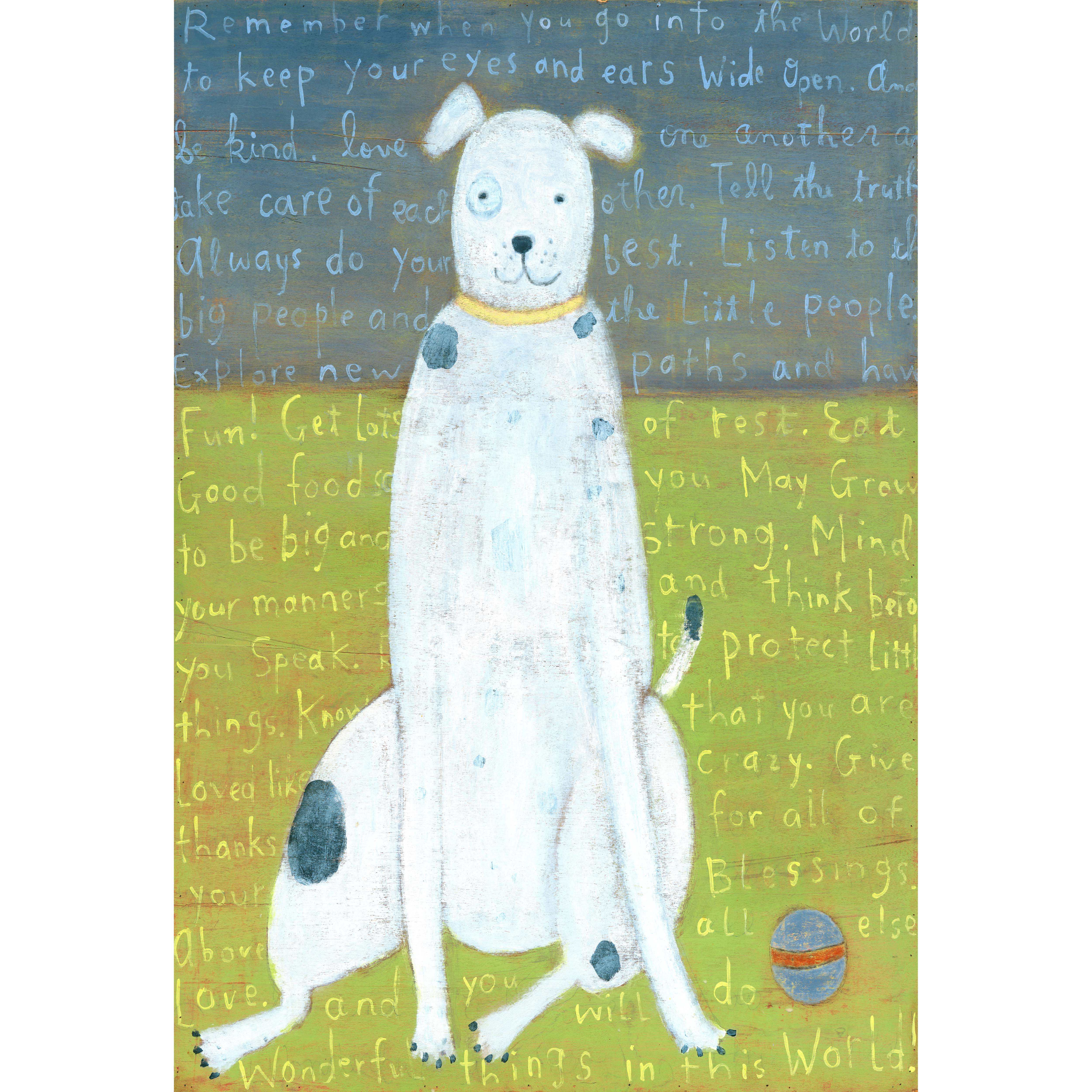 White Boy Dog Art Print - Gallery Wrap – Sugarboo & Co