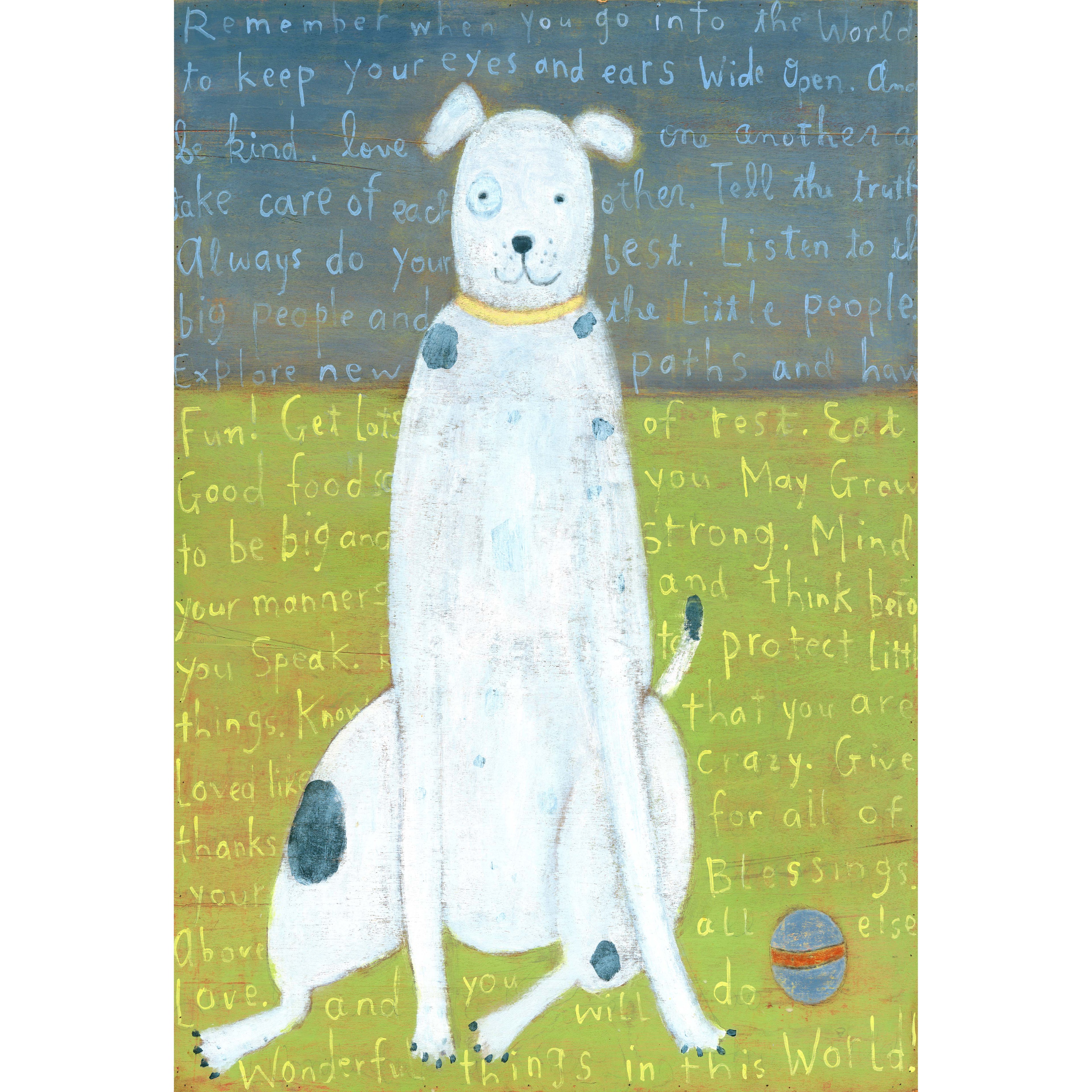 White Boy Dog - Art Print