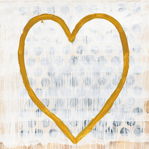 Gold Hearts, Hand Painted Acrylic Hearts Graphic by swiejko · Creative  Fabrica