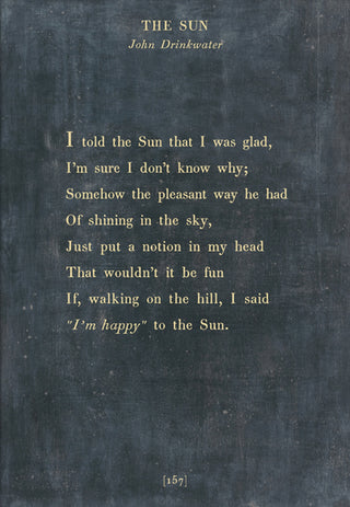 The Sun - Poetry Collection - Art Print