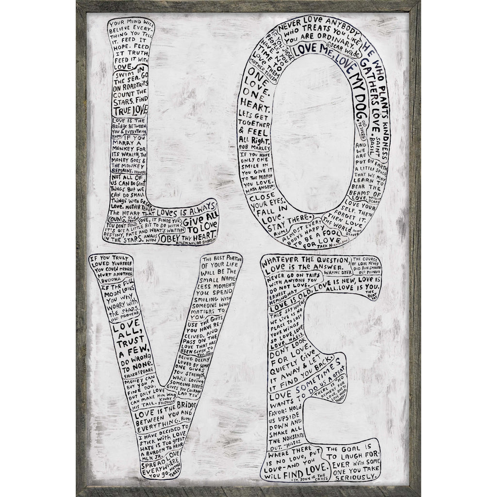 L-O-V-E White - Art Print