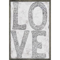L-O-V-E in White - (Grey Wood) - Art Print