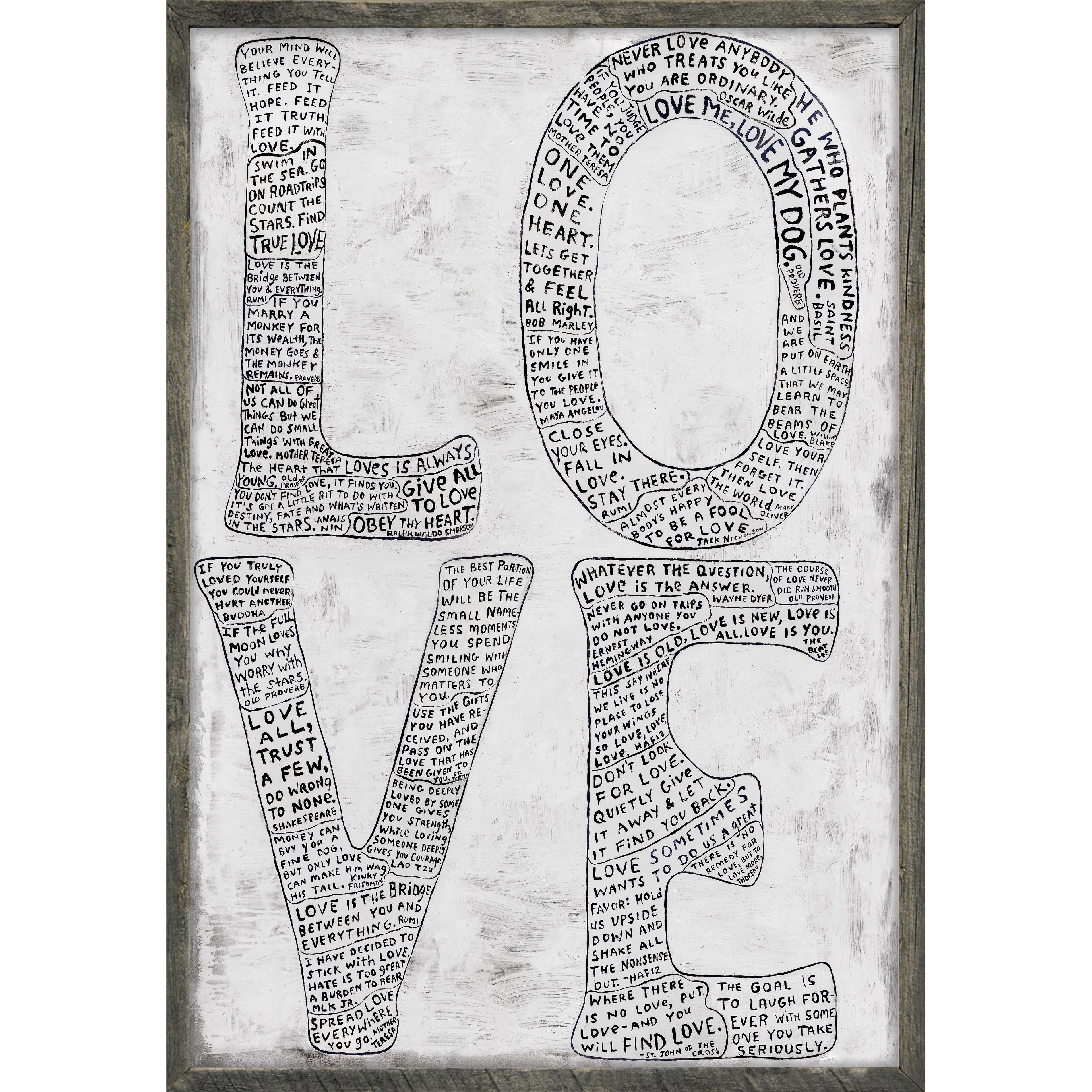 L-O-V-E White - Art Print