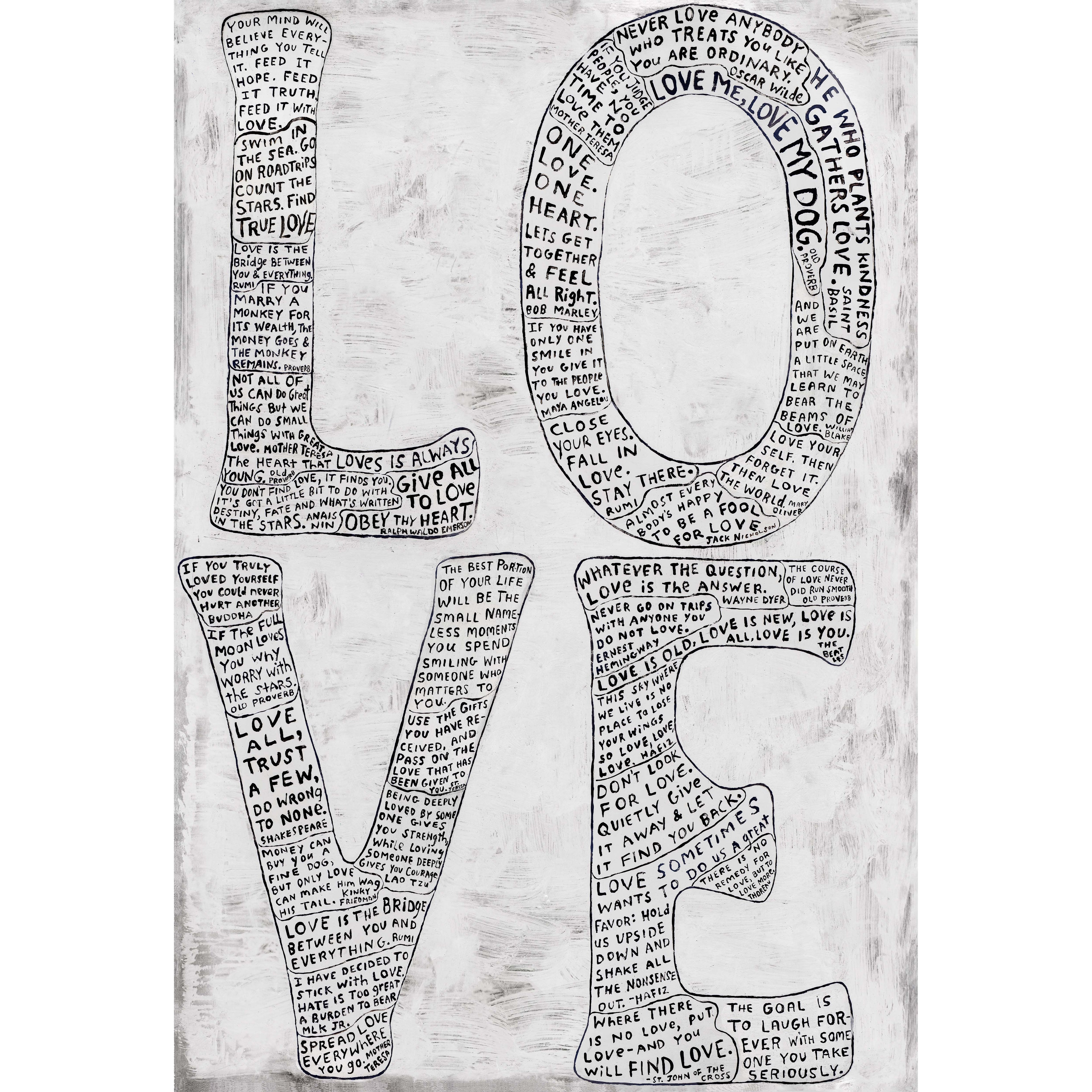 L-O-V-E White - Art Print