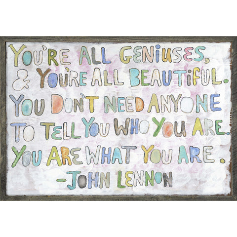You're All Geniuses Art Print (Grey Wood) – Sugarboo & Co