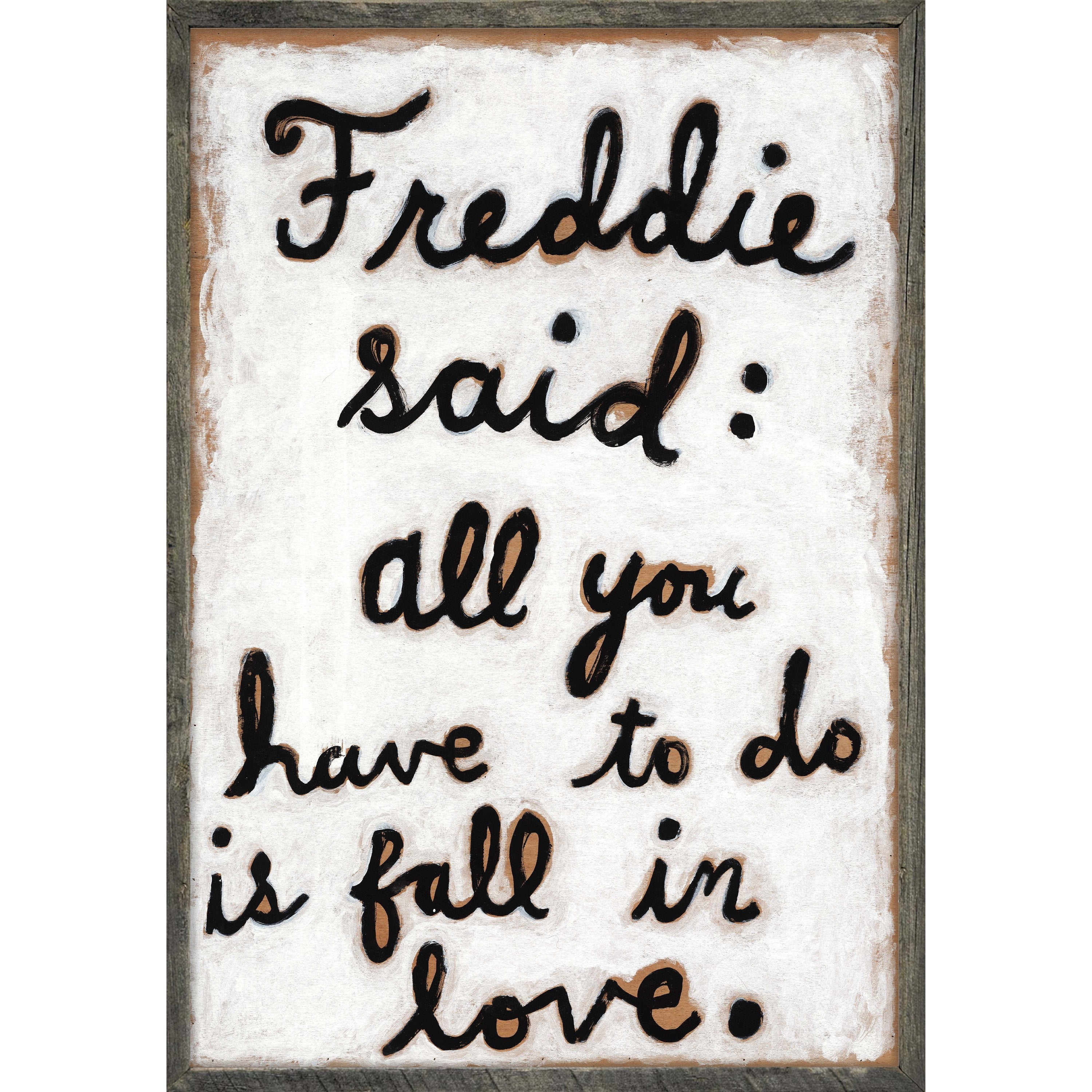 Freddie Said (Grey Wood) - Art Print