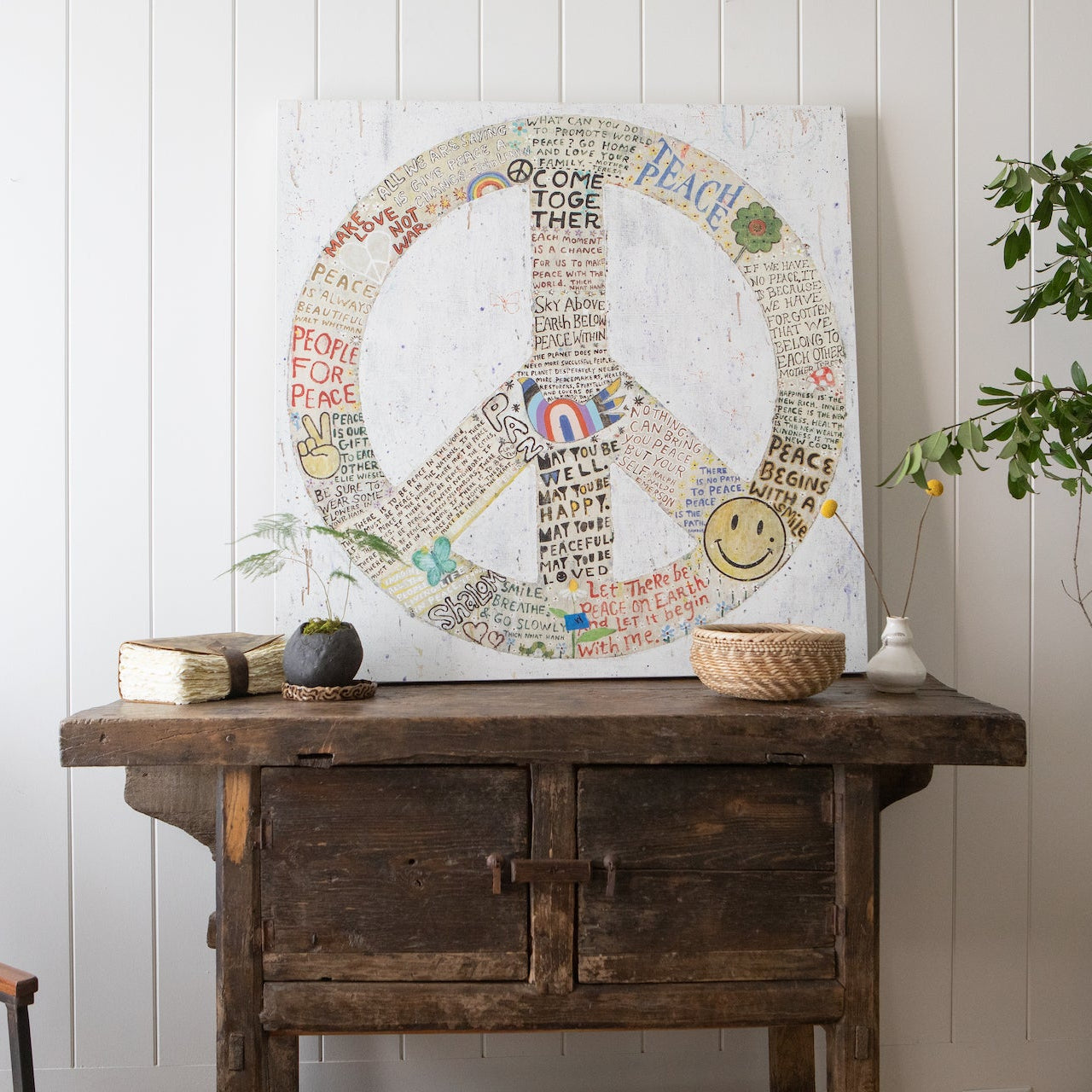 Choose Peace Art Print in White (Gallery Wrap)