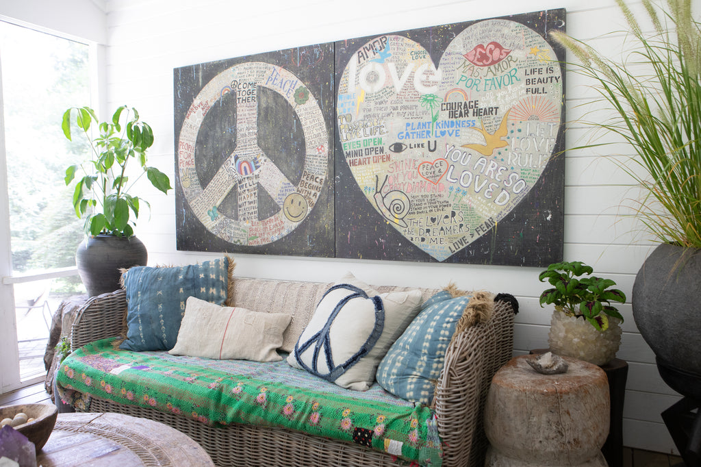 Choose Peace Art Print in Black