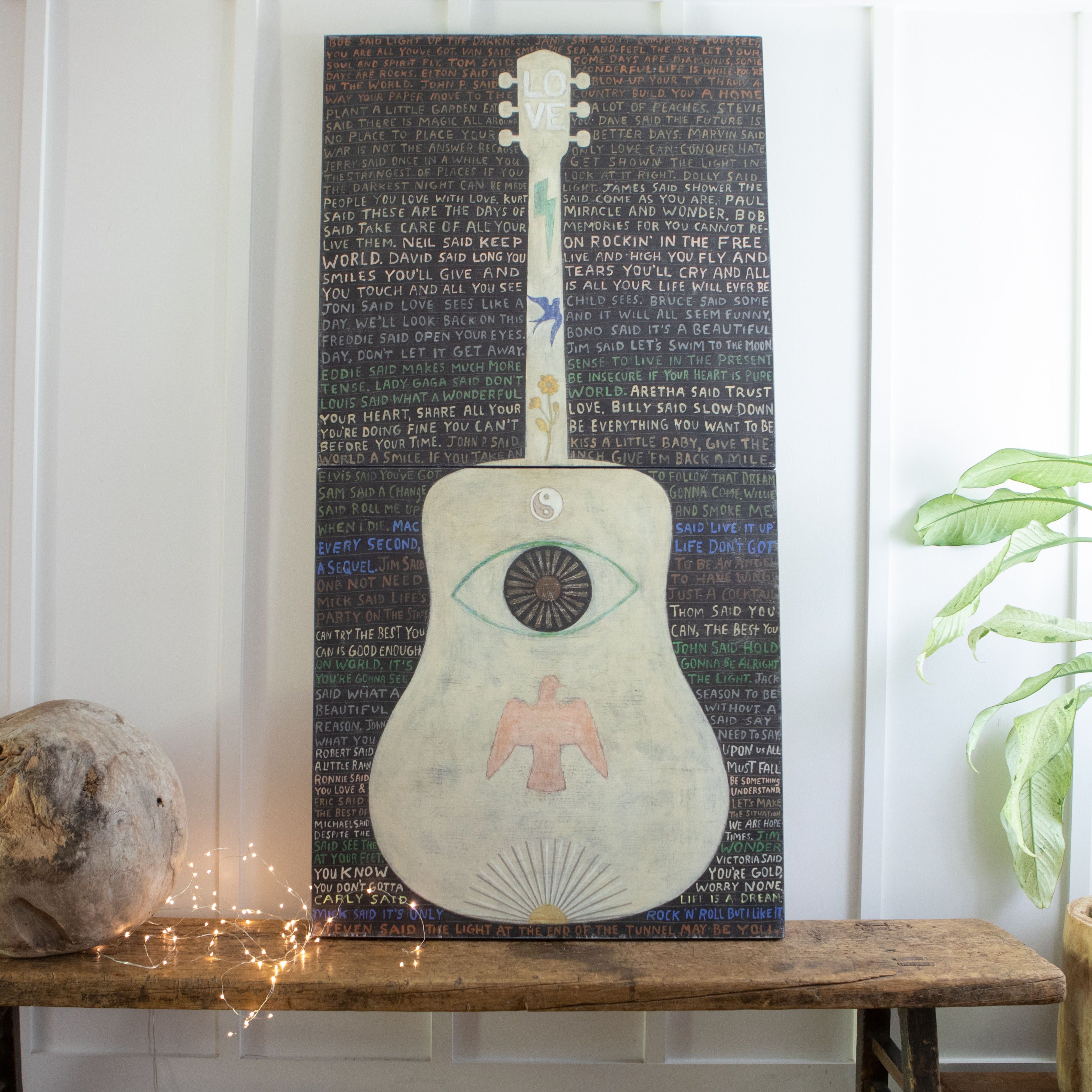 Vertical Guitar Legend Two Art Print (Gallery Wrap) – Sugarboo & Co