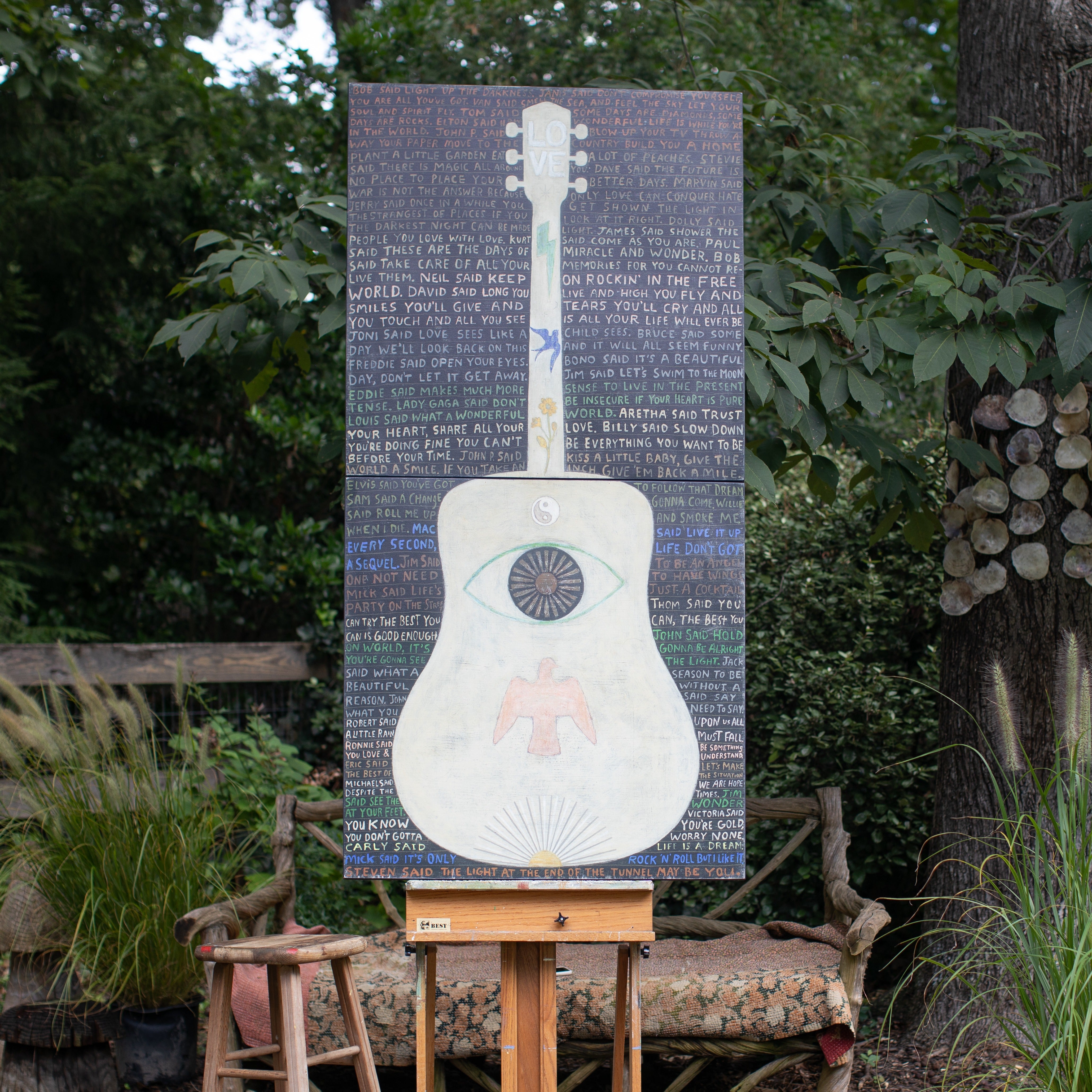 Vertical Guitar Legend Two Art Print (Gallery Wrap) – Sugarboo & Co