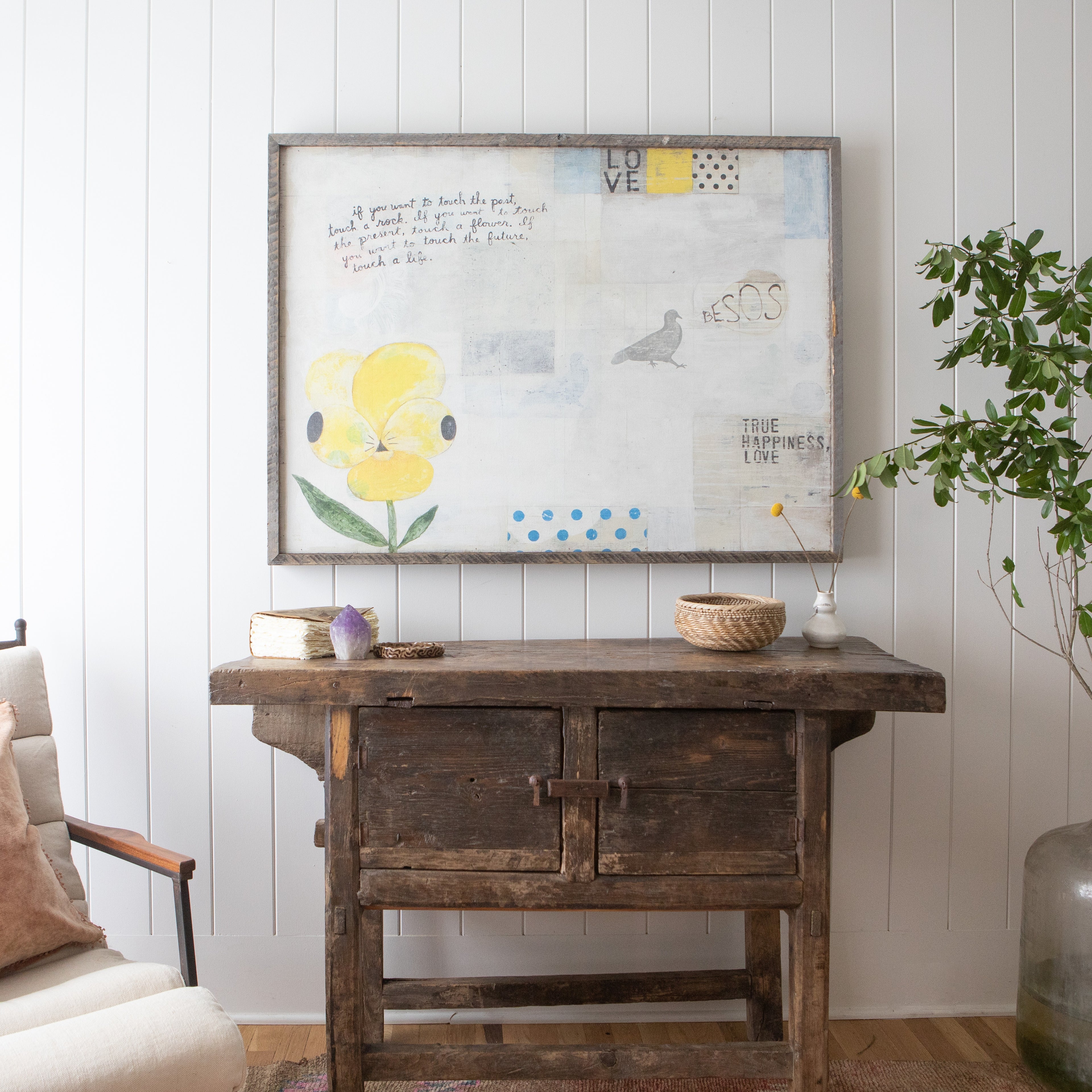 Yellow Pansy Horizontal Art Print (Gallery Wrap)