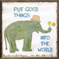 Good Things Elephant (Grey Wood) - Art Print