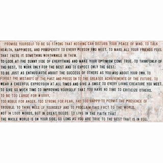 Promise Yourself by Christian D. Larson - Art Print