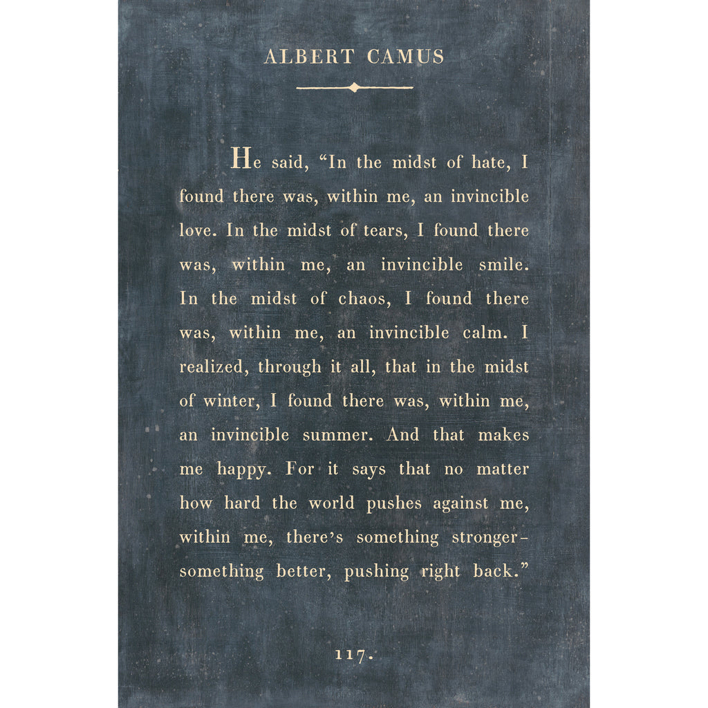 Albert Camus Art Print - Gallery Wrap
