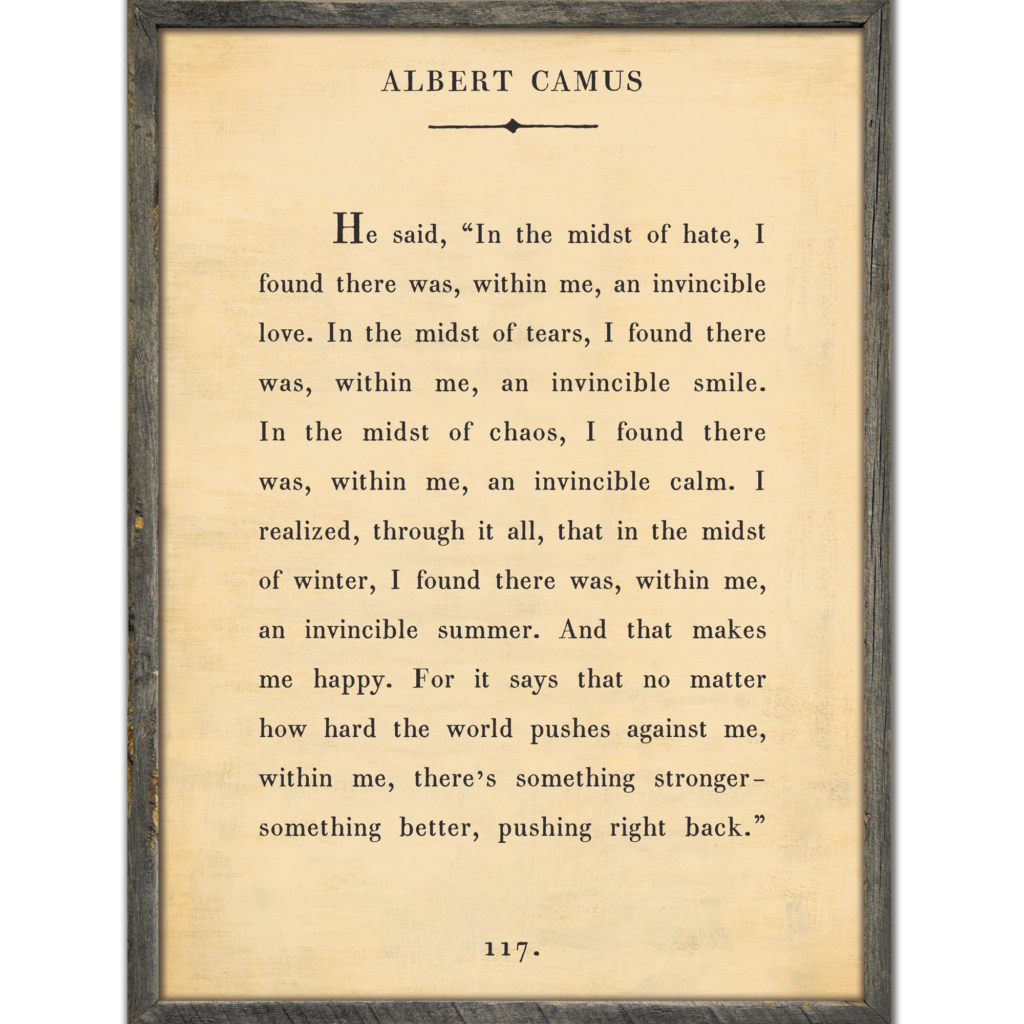 Albert Camus Book Art Print