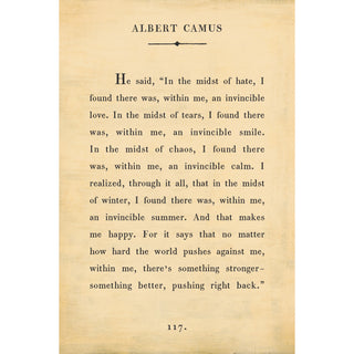 Albert Camus Book Collection Art Print