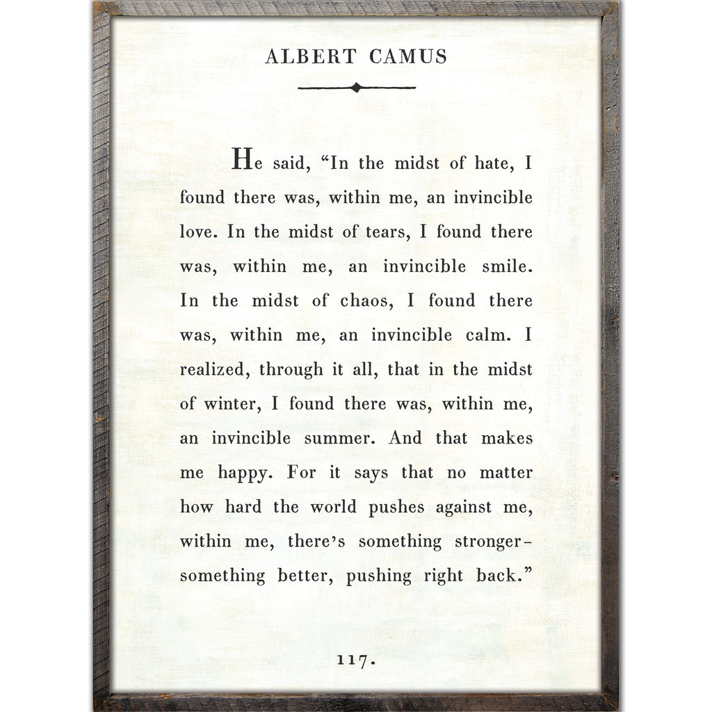 Albert Camus Art Print - Book Collection