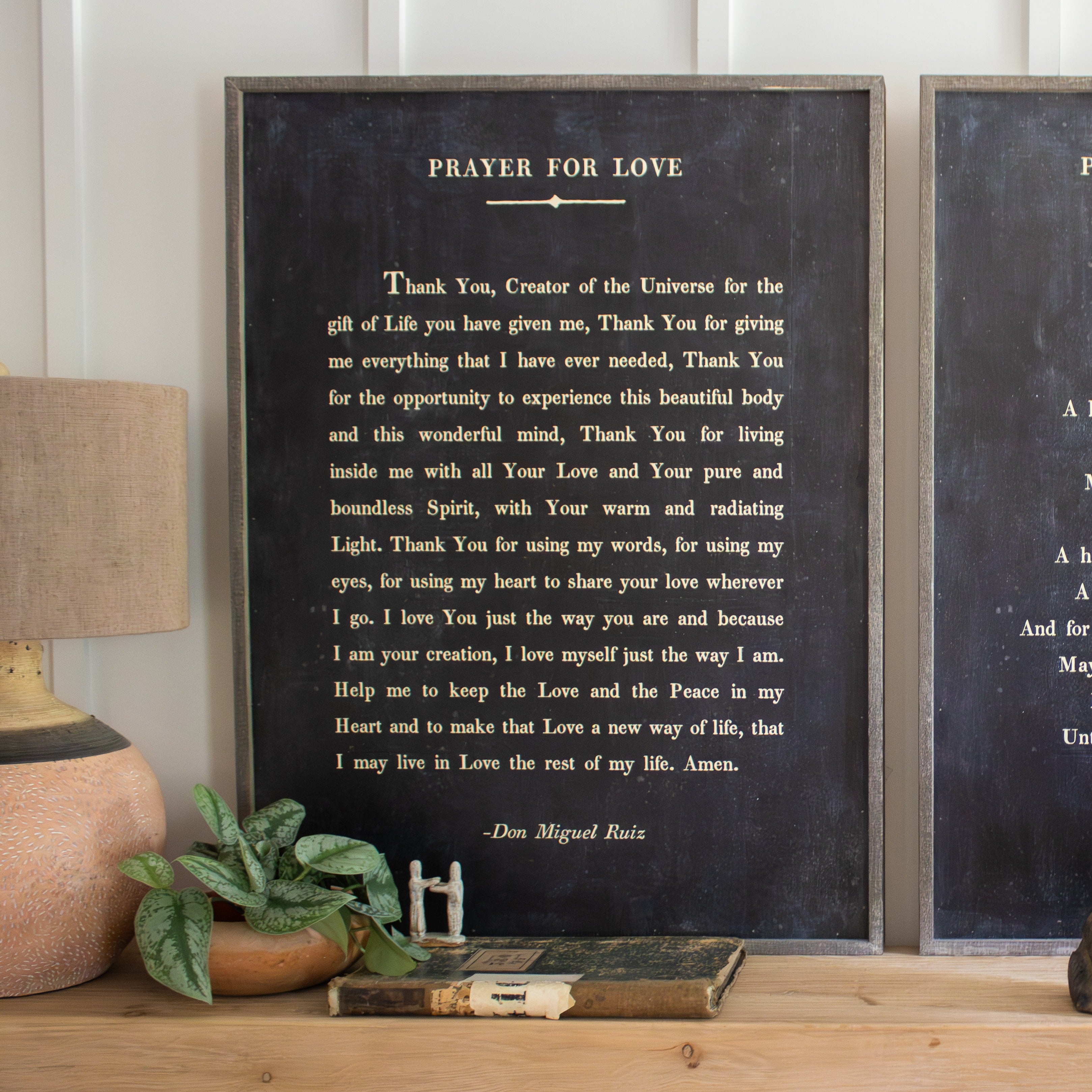 Prayer For Humanity Art Print - Grey Wood