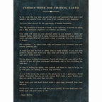Instructions Before Visiting Earth Art Print - Gallery Wrap