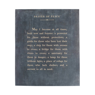 12"x16" Prayer Of Peace Poetry Collection Art Poster - Charcoal