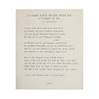 I Carry Your Heart (E.E. Cummings) Book Collection Art Poster