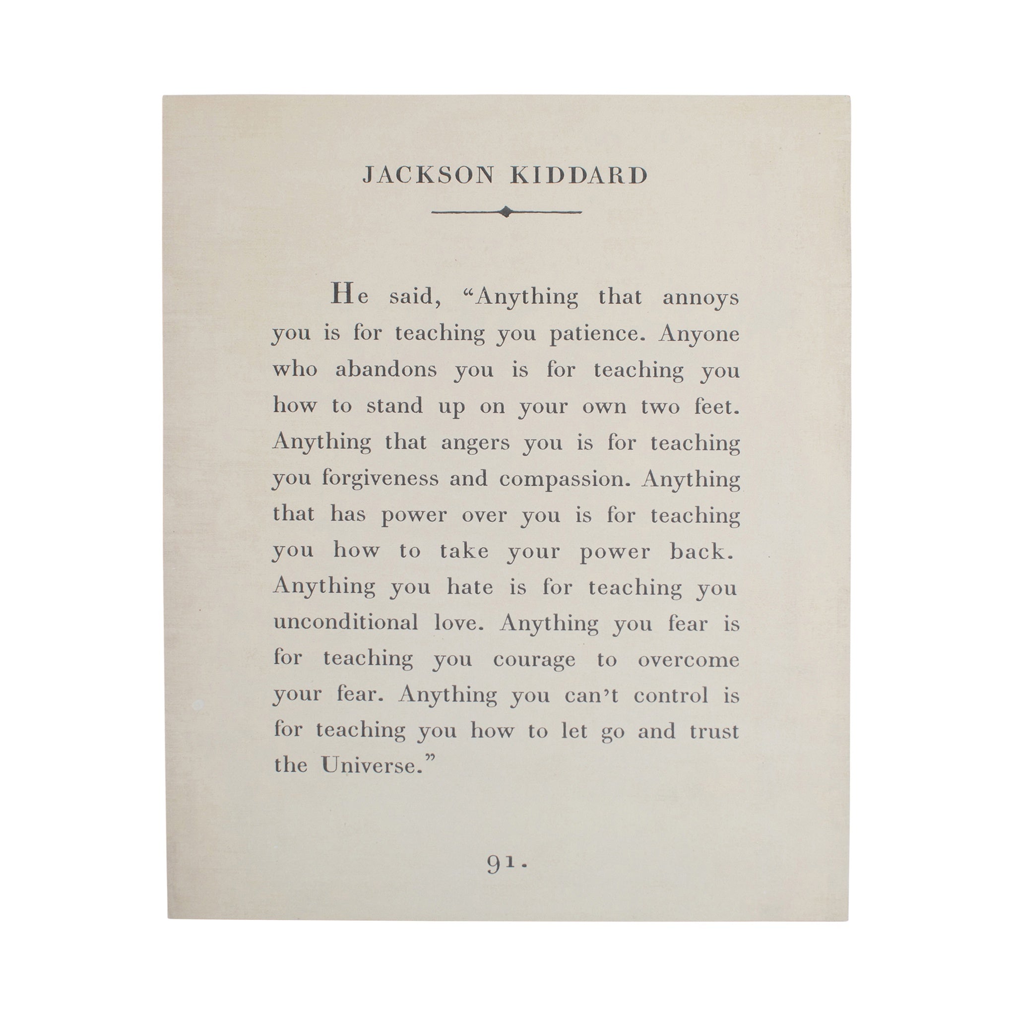 12"x16" Jackson Kiddard Book Collection Art Poster - Cream