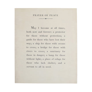 12"x16" Prayer Of Peace Poetry Collection Art Poster - Cream