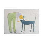Man With Dog Art Poster