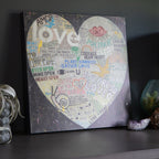 Choose Love Art Print in Black - Gallery Wrap