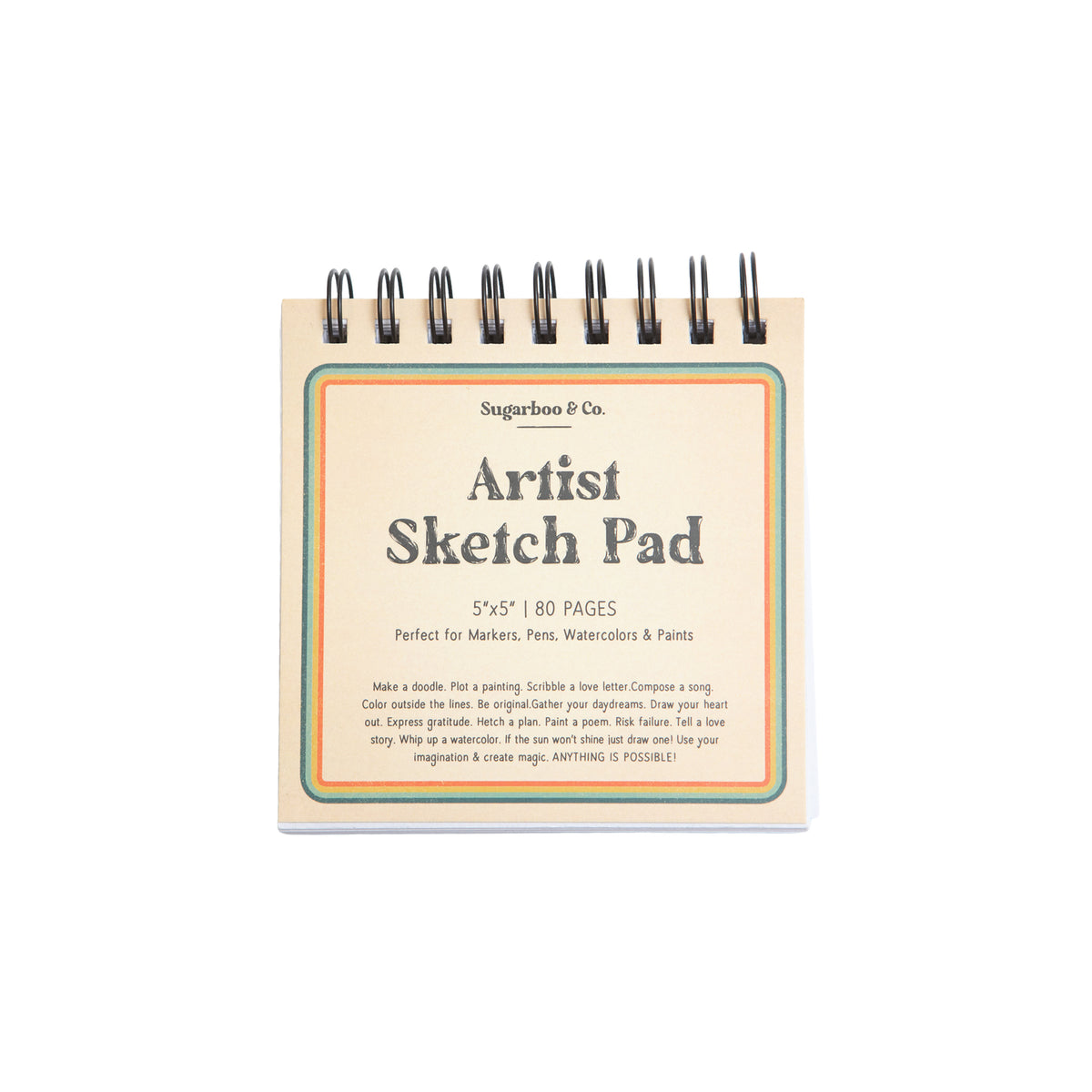5x5 Spiral Artist Sketch Pad