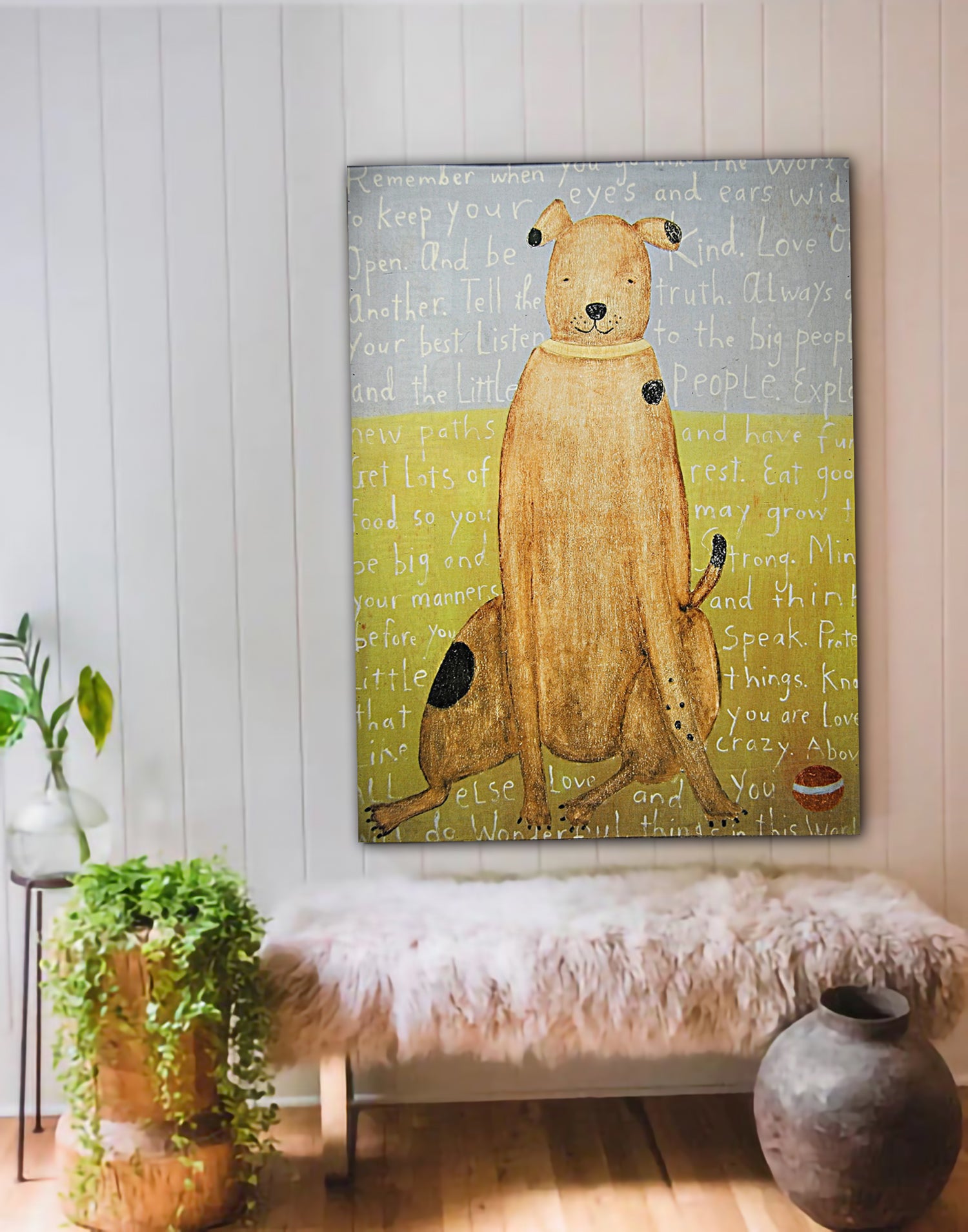 Brown Boy Dog - Art Print