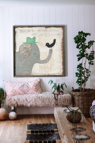 In the World With You (Grey Wood) - Art Print