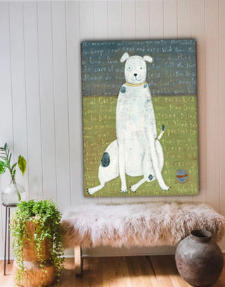 White Boy Dog - Art Print