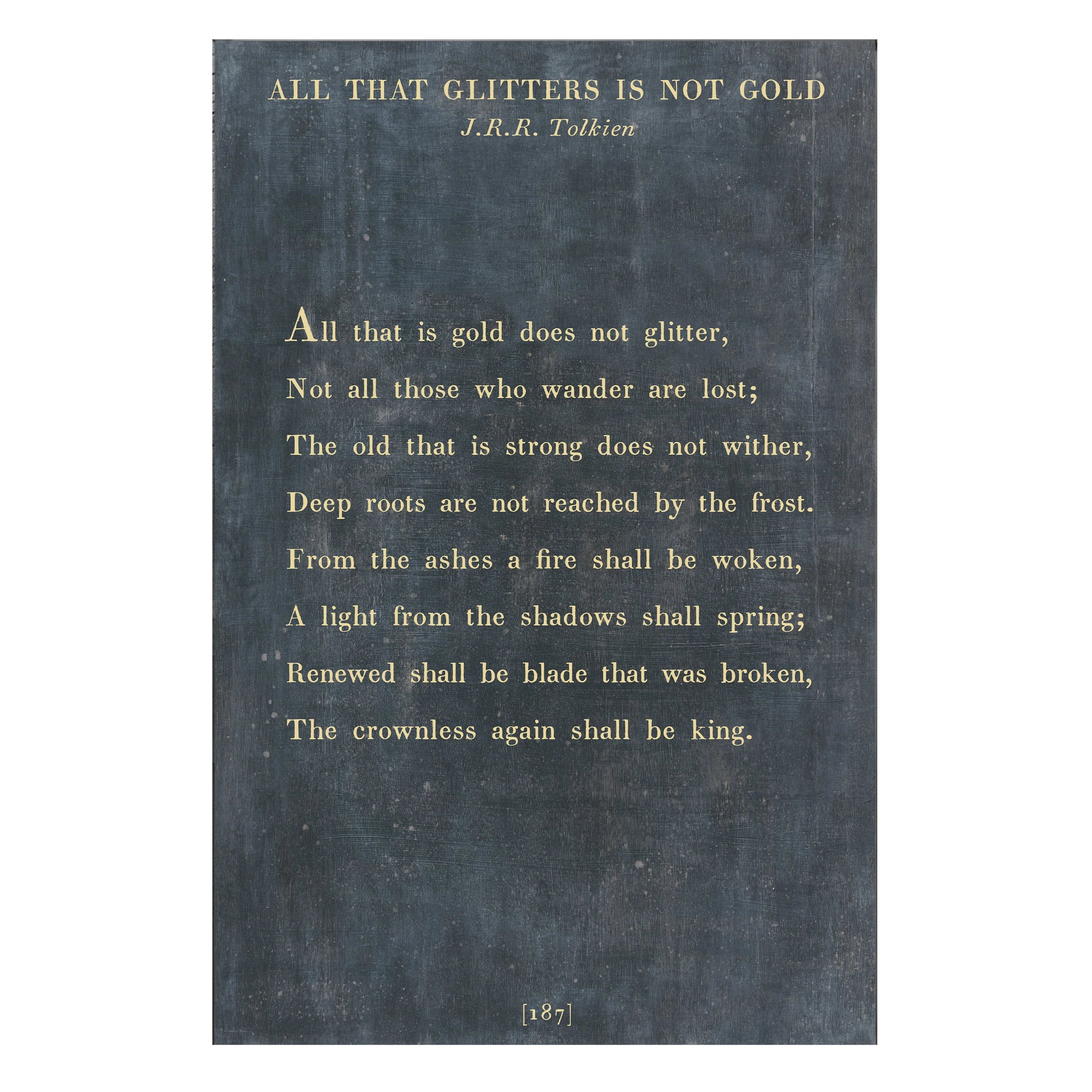 All That Glitters - Poetry Collection - Art Print